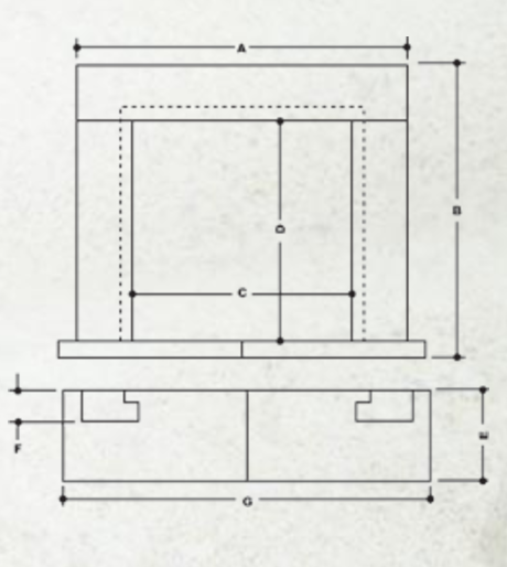 stone fireplace dimensions