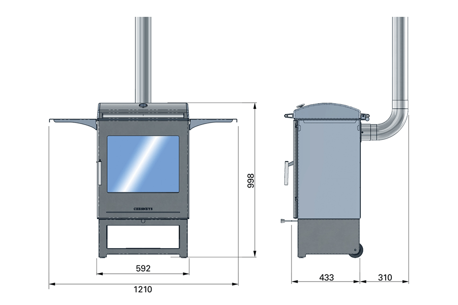 Chesneys Heat Grill dimensions